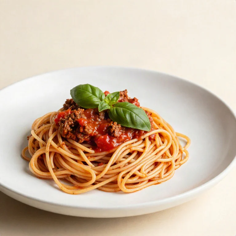 Spaghetti bolognaise au basilic